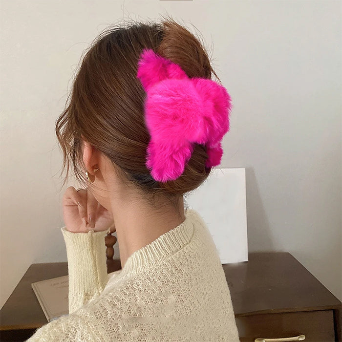 pink fluffy hair claw boogzel apparel