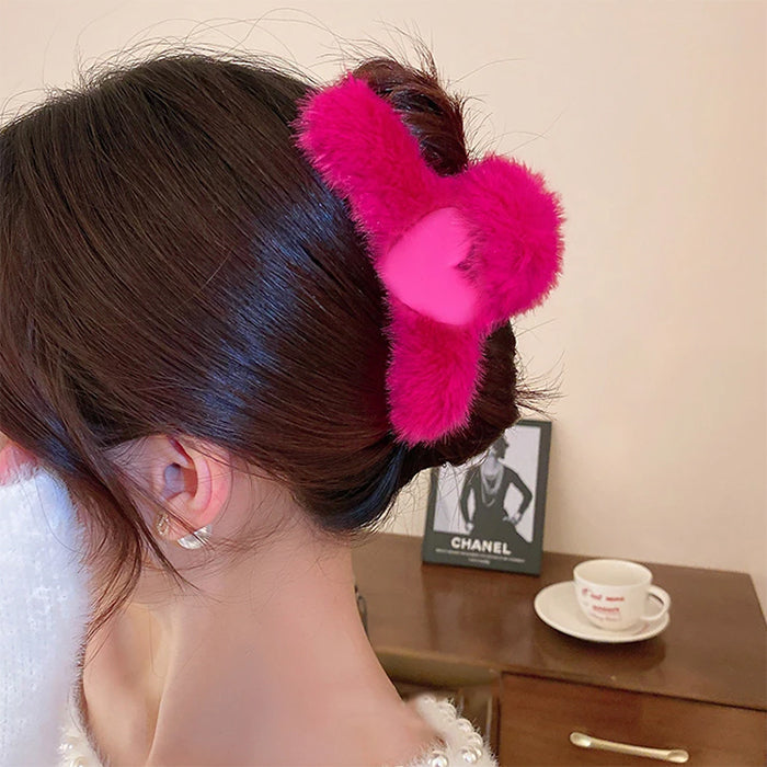 pink fluffy hair claw boogzel apparel