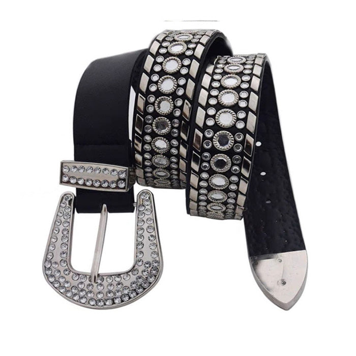 y2k rhinestone belt boogzel apparel
