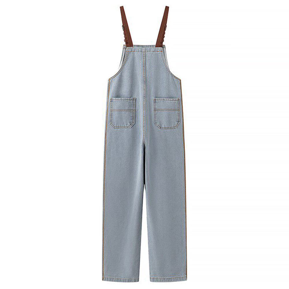 aesthetic blue denim overalls boogzel clothing