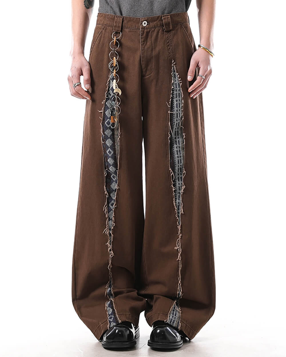 aesthetic brown baggy pants boogzel clothing