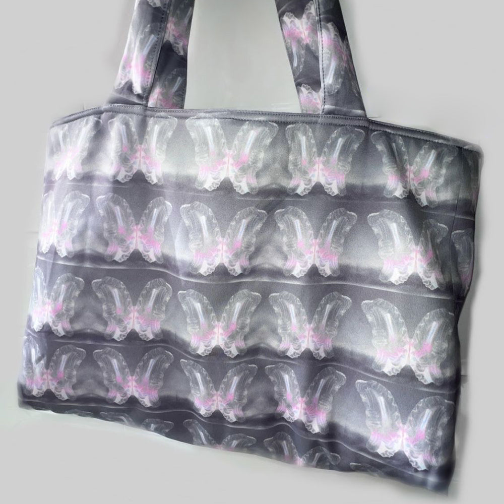 aesthetic butterfly print tote bag boogzel clothing