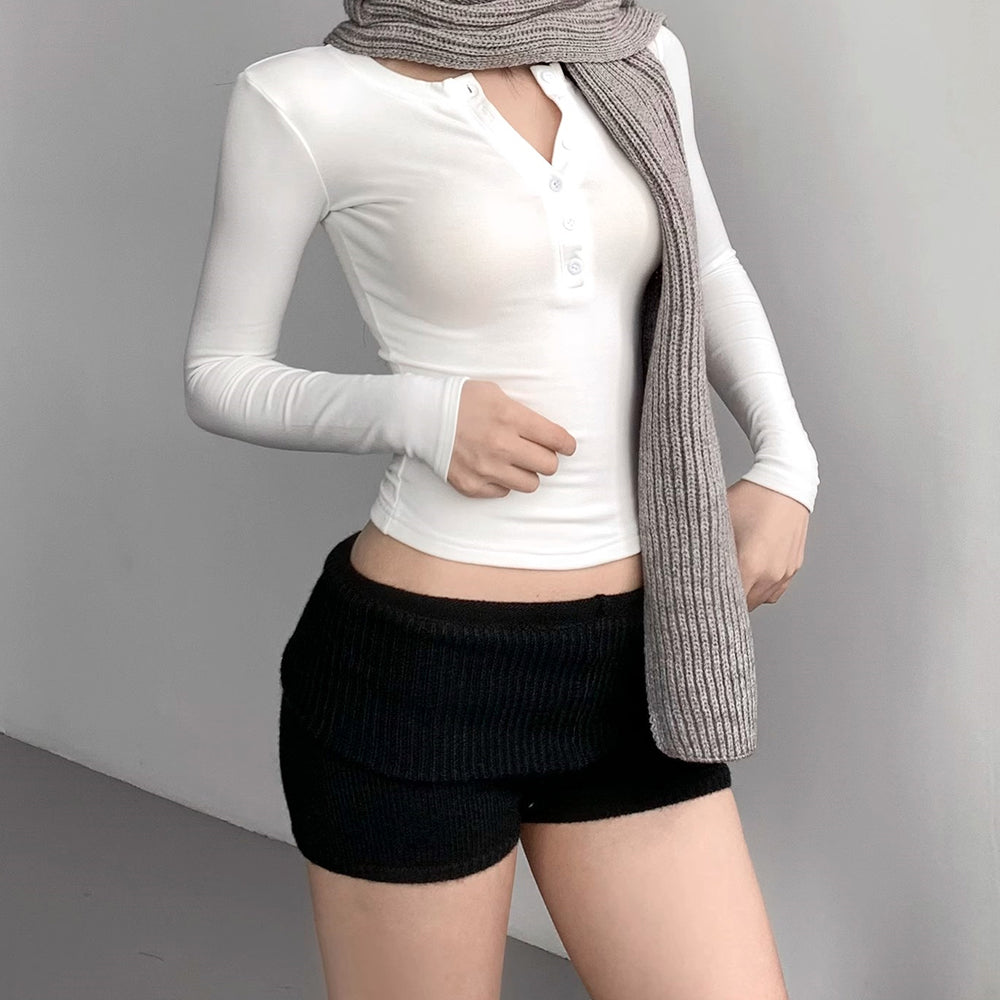 aesthetic knit shorts boogzel clothing