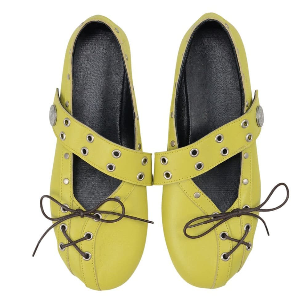 aesthetic lace up ballet flats boogzel clothing