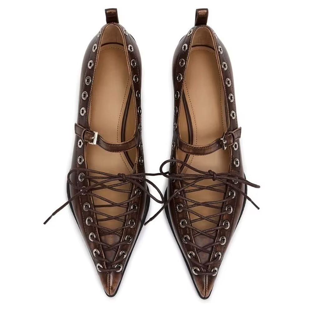 aesthetic lace-up pointed toe heels boogzel clothing