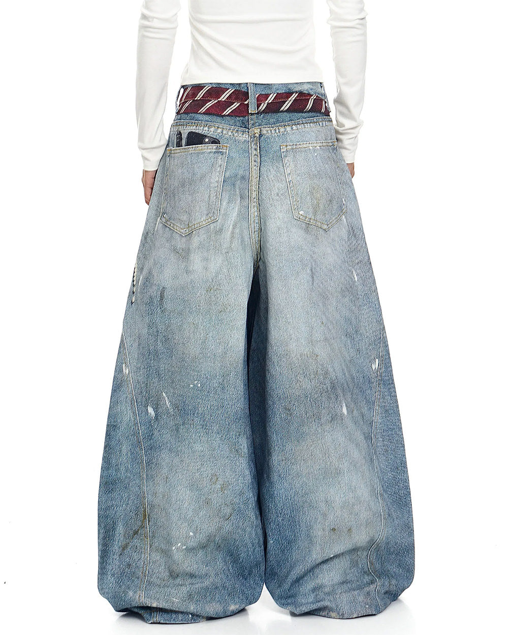 aesthetic layered baggy jeans boogzel clothing