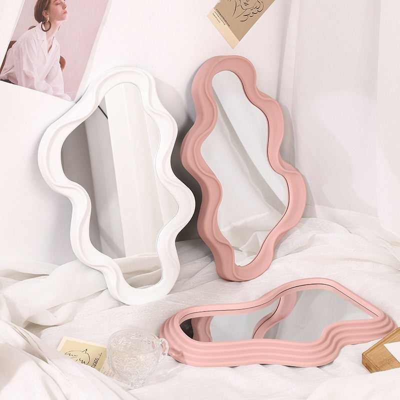 Asymmetrical Aesthetic Wavy Mirror boogzel  aesthetic home decor