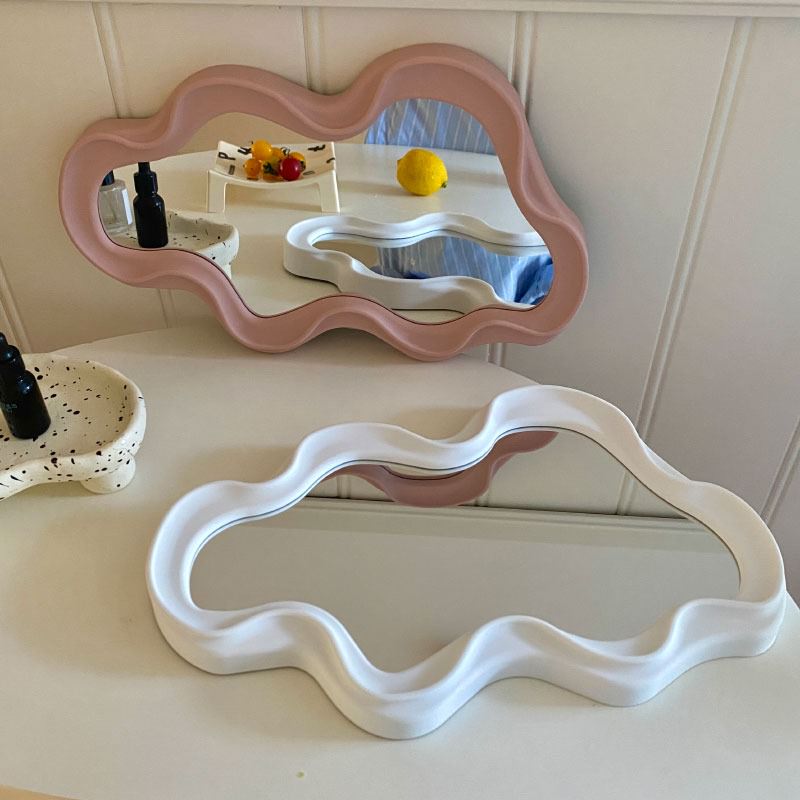 Asymmetrical Aesthetic Wavy Mirror boogzel  aesthetic home decor