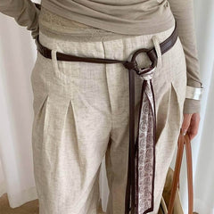 aesthetic patchwork silk tie belt boogzel clothing