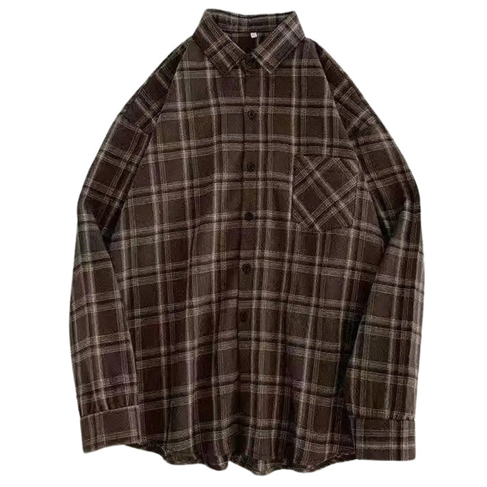  Aesthetic Plaid collar Shirt - aesthetic clothing - boogzel clothing