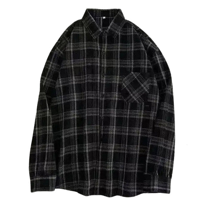  Aesthetic Plaid collar Shirt - aesthetic clothing - boogzel clothing