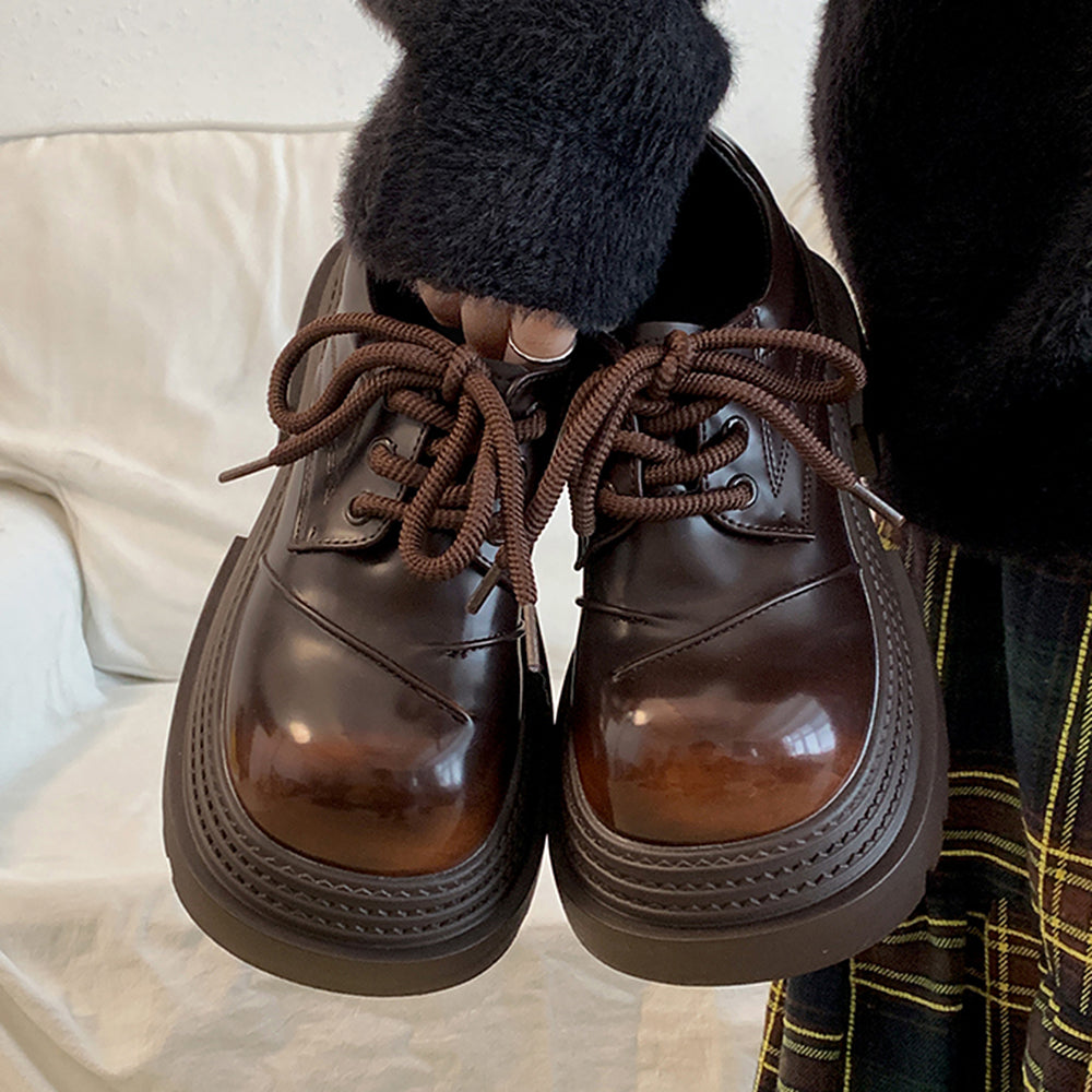 aesthetic platform oxford boots boogzel clothing