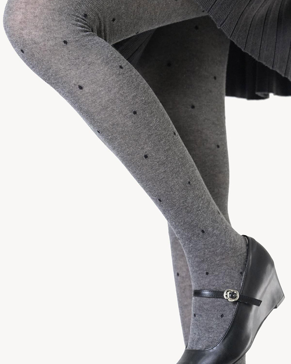 aesthetic polka dot knit tights boogzel clothing