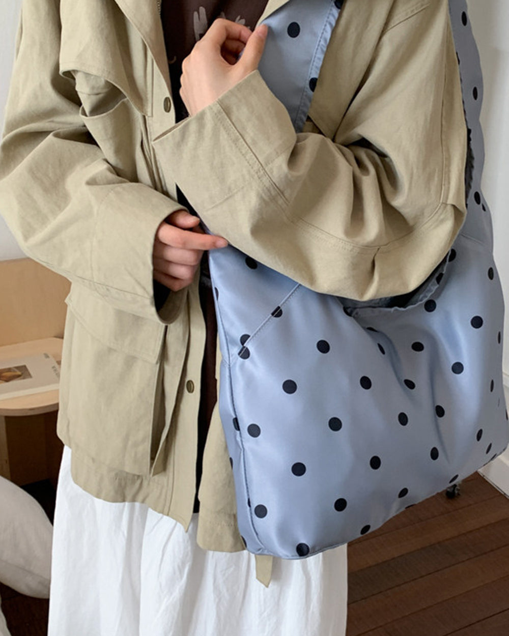 aesthetic polka dot shoulder bag boogzel clothing