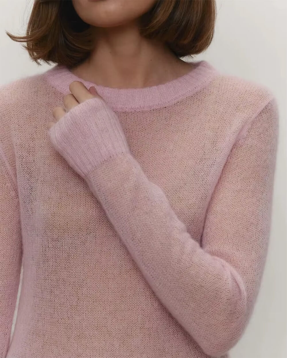 aesthetic sheer knit sweater boogzel clothing
