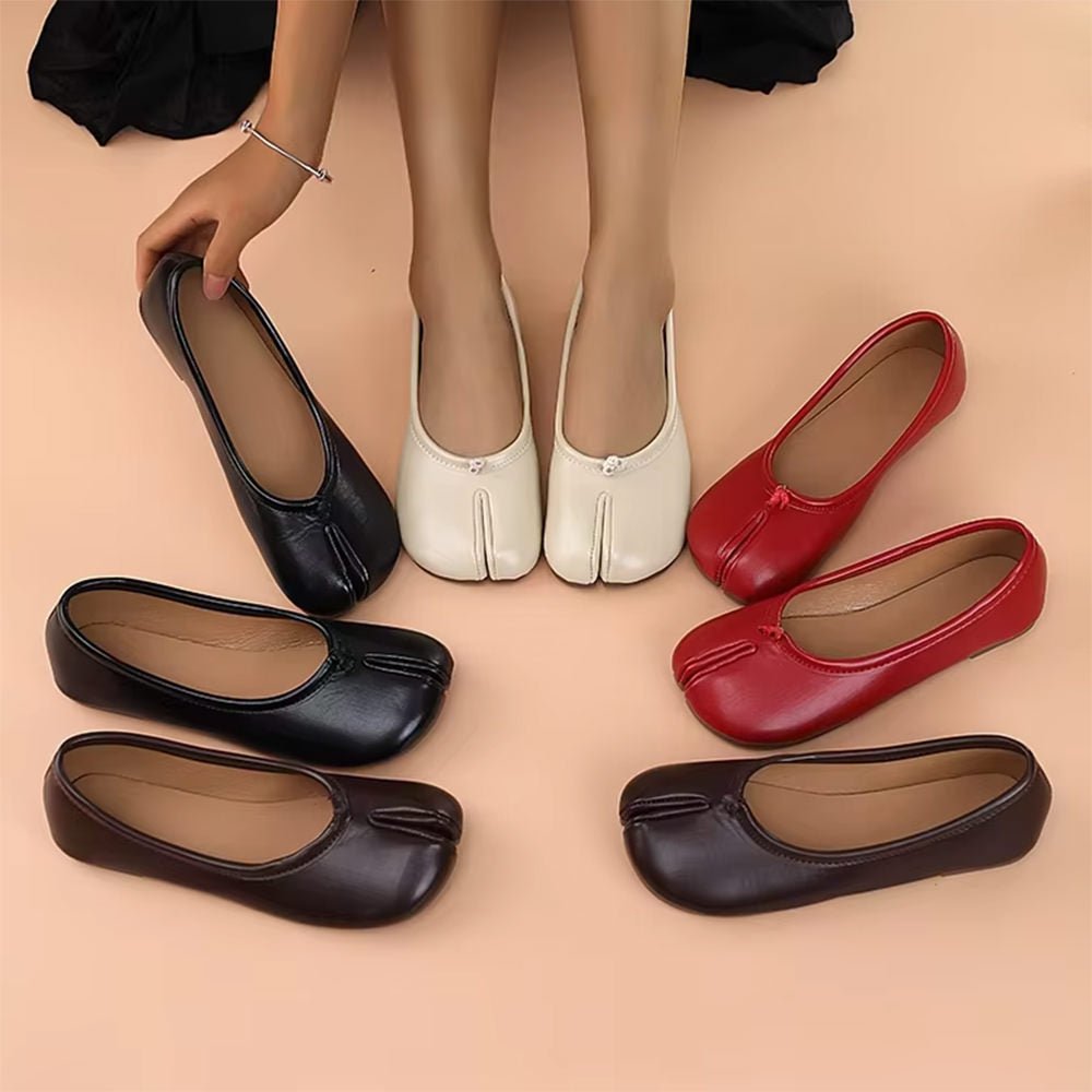 aesthetic split toe ballet flats boogzel clothing