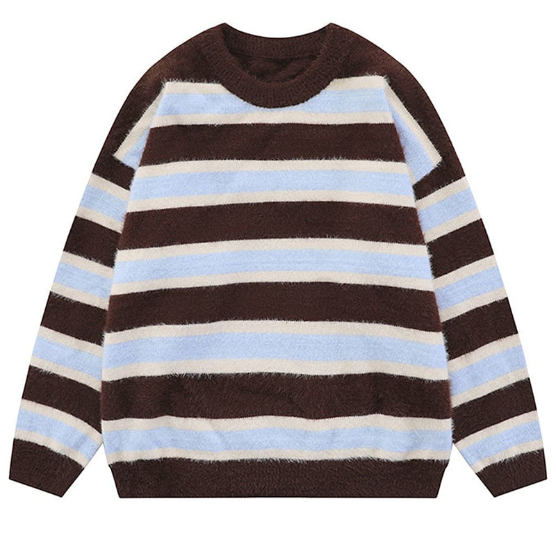 aesthetic striped knit sweater boogzel clothing