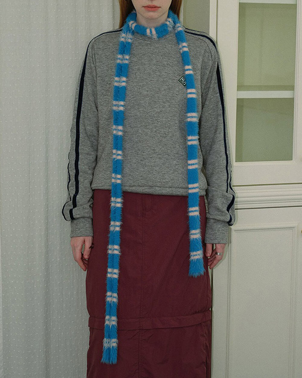 aesthetic striped skinny scarf boogzel clothing