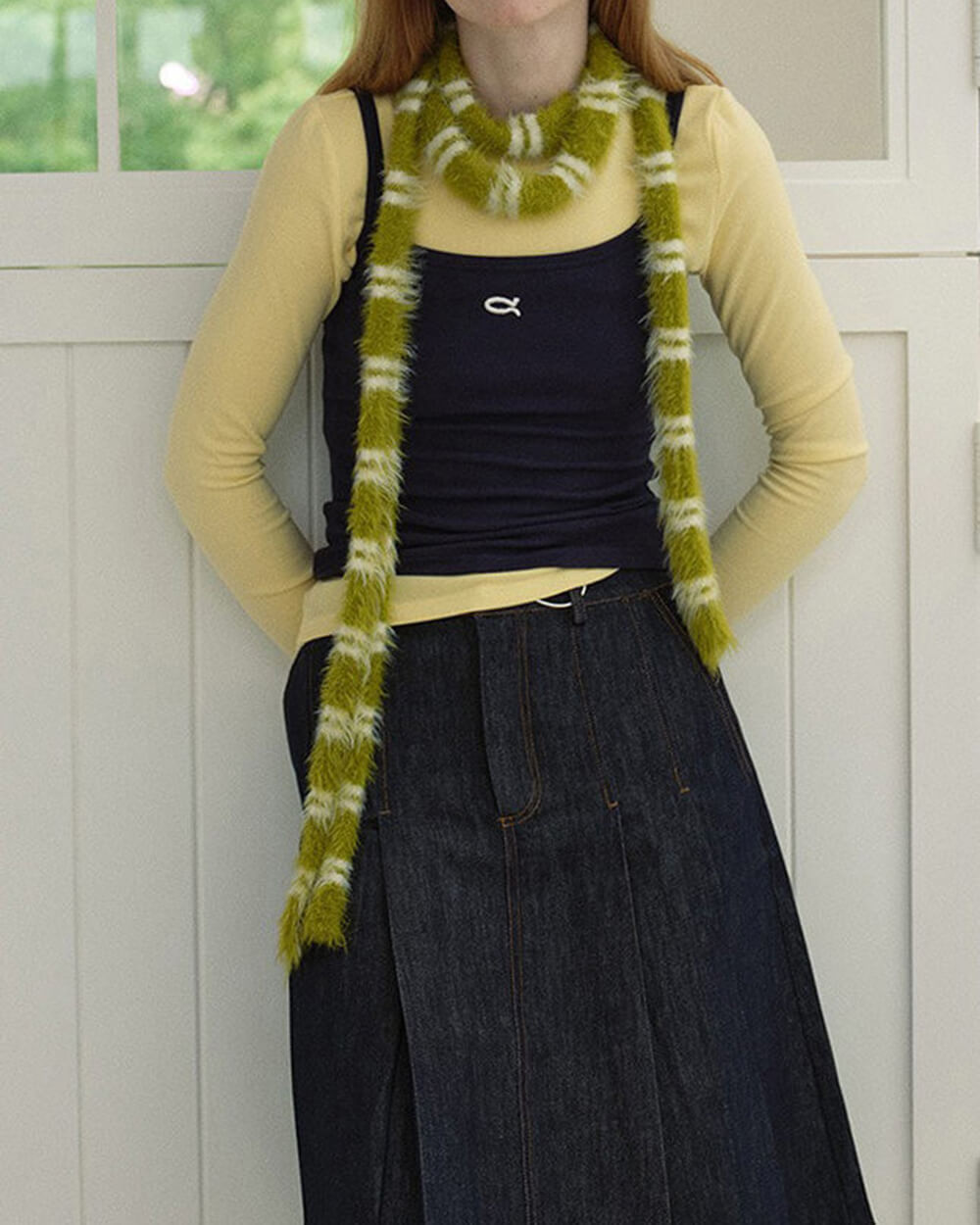 aesthetic striped skinny scarf boogzel clothing
