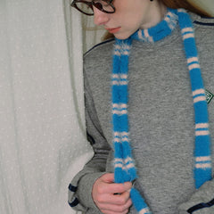 aesthetic striped skinny scarf boogzel clothing