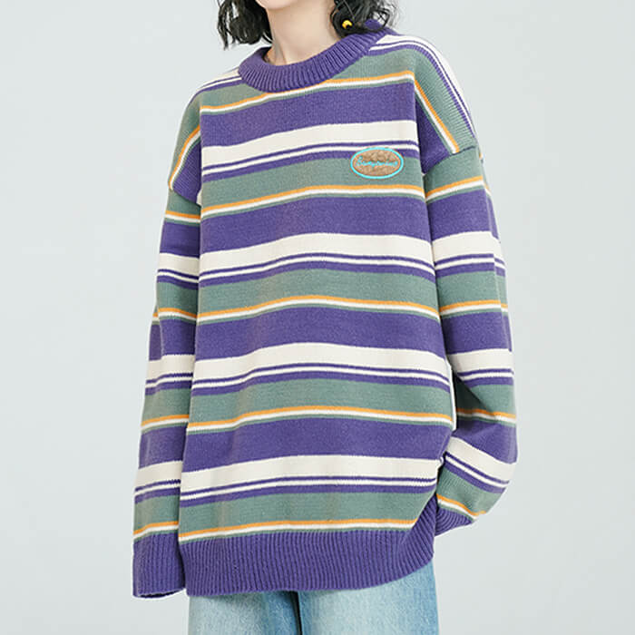 aesthetic striped sweater boogze clothing