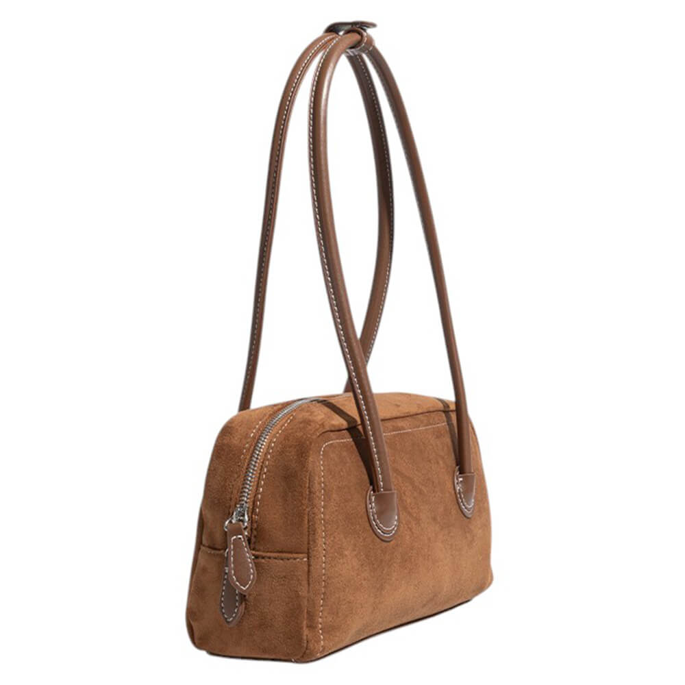 aesthetic suede boston bag boogzel clothing