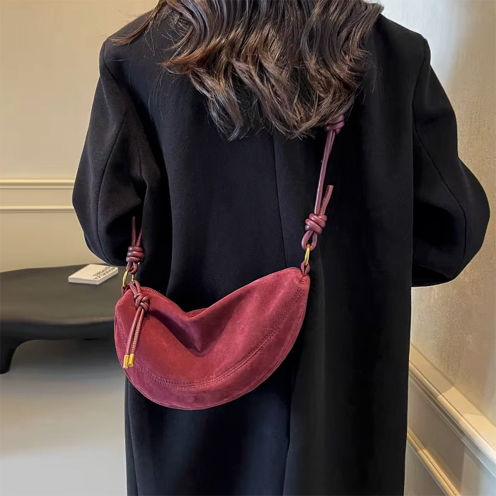 aesthetic suede hobo bag boogzel clothing
