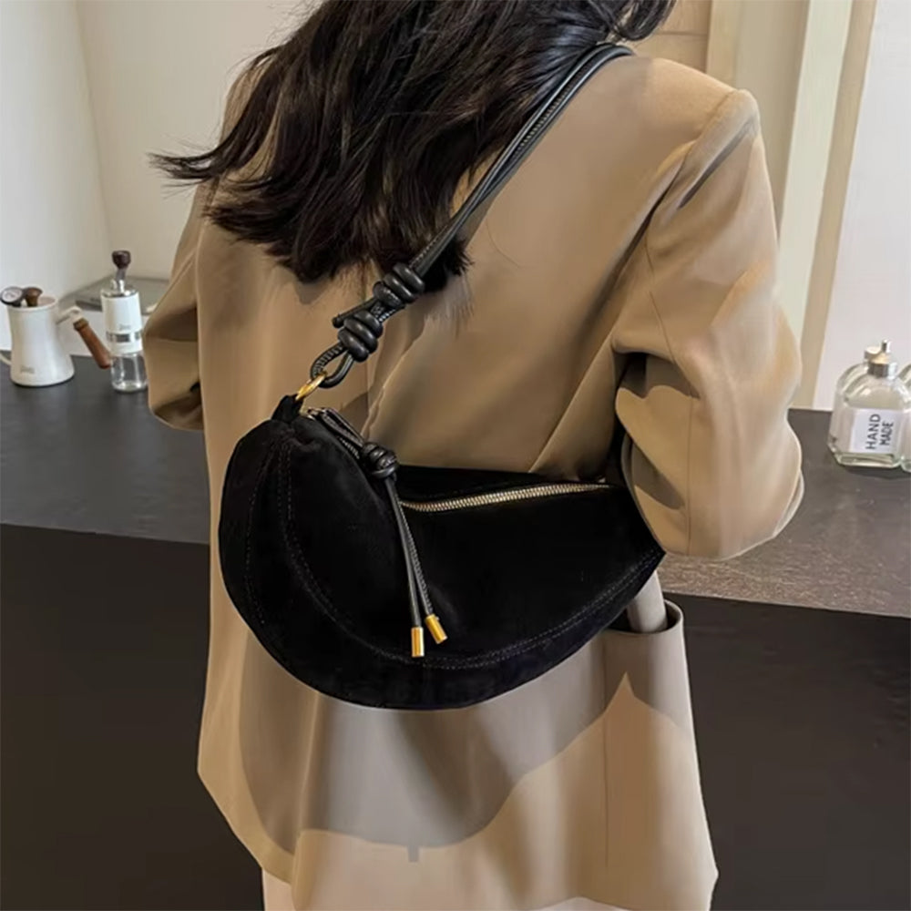 aesthetic suede hobo bag boogzel clothing