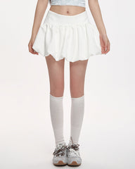 aesthetic white balloon skirt boogzel clothing