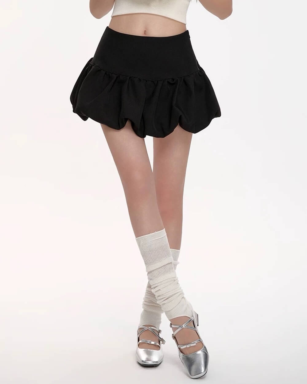 aesthetic black balloon skirt boogzel clothing