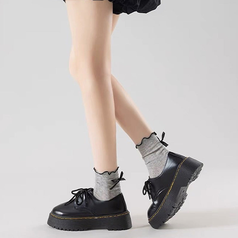 aesthetic bow ruffle socks boogzel clothing