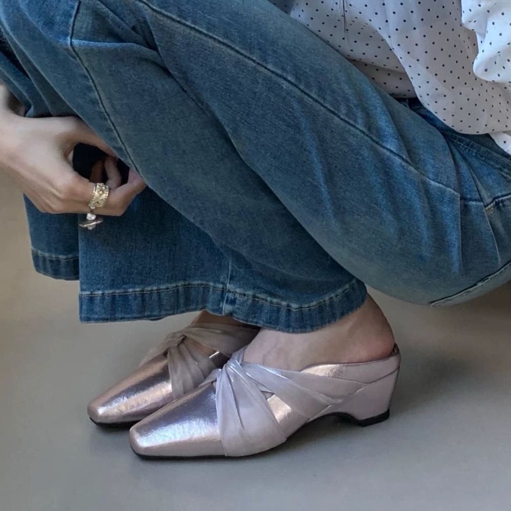 aesthetic coquette mules boogzel clothing