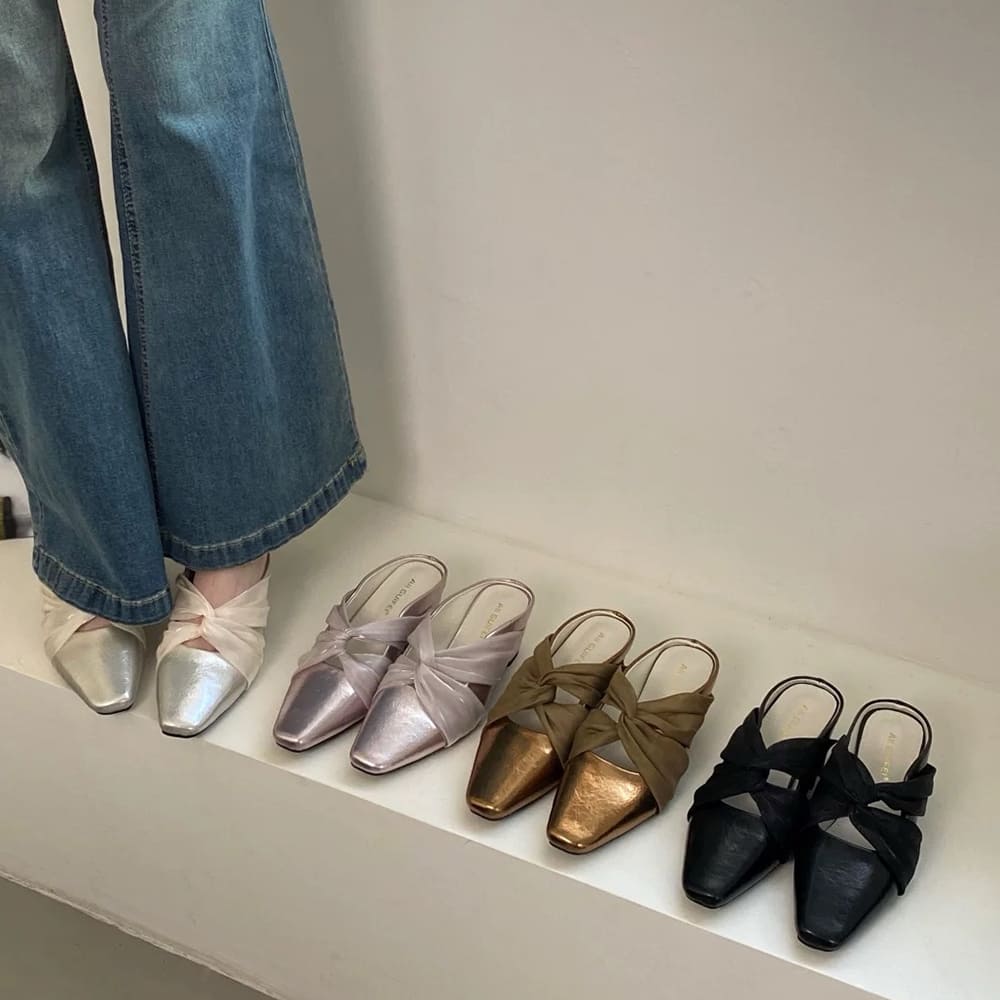 aesthetic coquette mules boogzel clothing