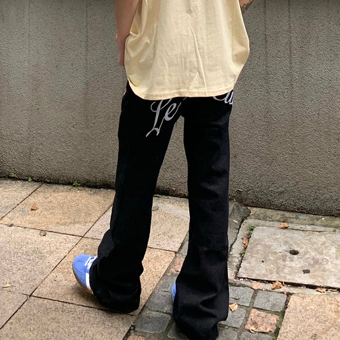 aesthetic flower embroidery jeans boogzel clothing