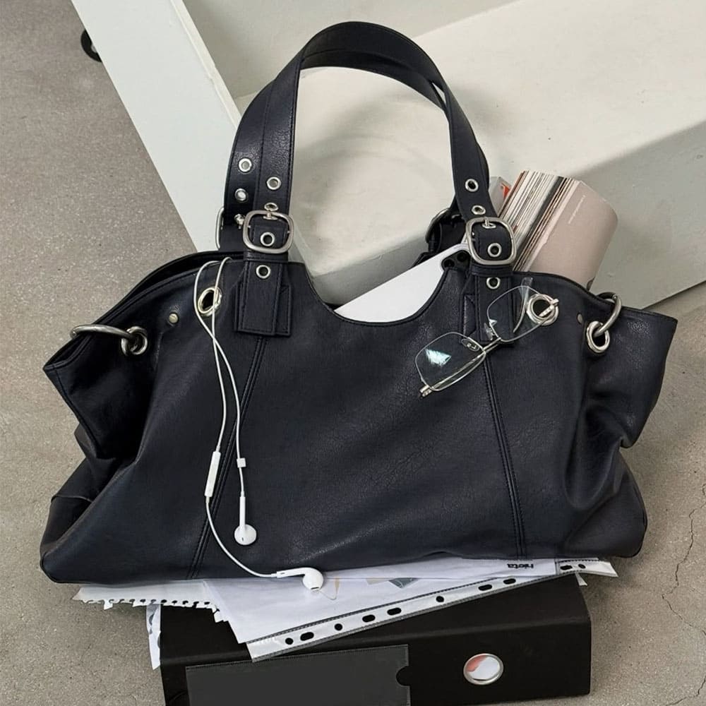 aesthetic grommet slouchy tote bag boogzel clothing