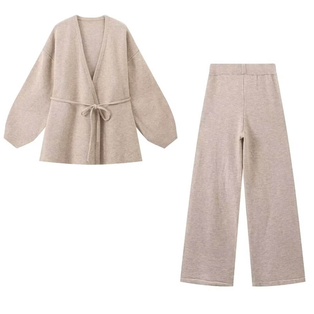 aesthetic knit cardigan and pants co-ord boogzel clothing