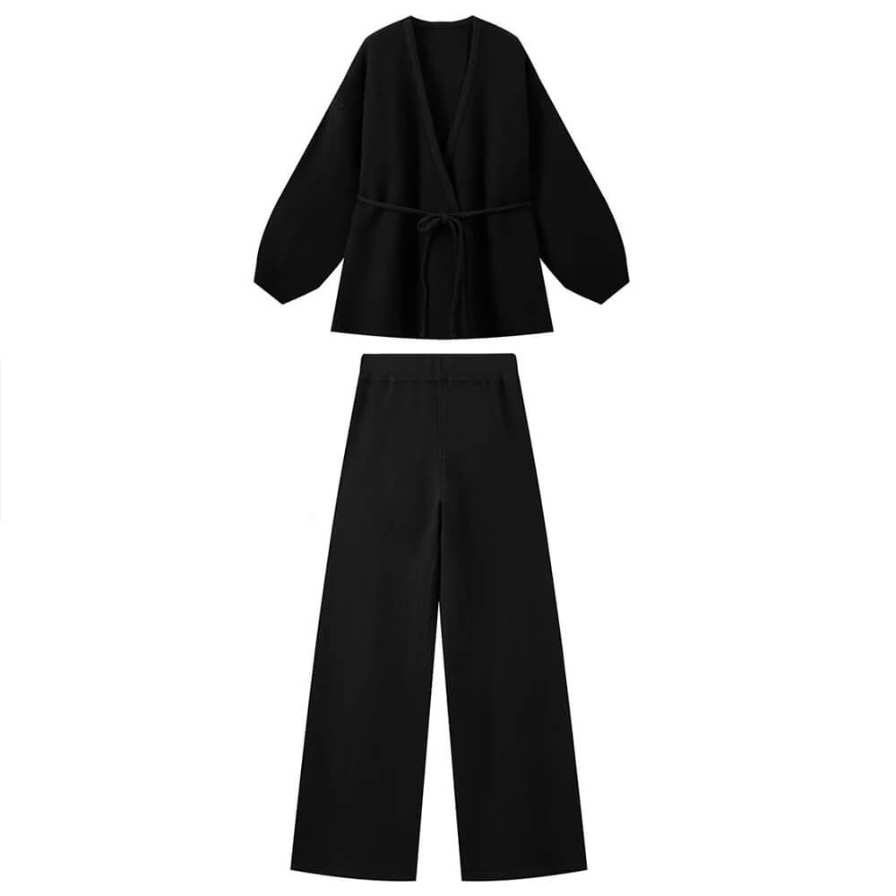 aesthetic knit cardigan and pants co-ord boogzel clothing