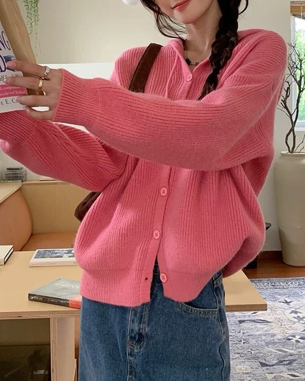 aesthetic knit hoodie boogzel clothing