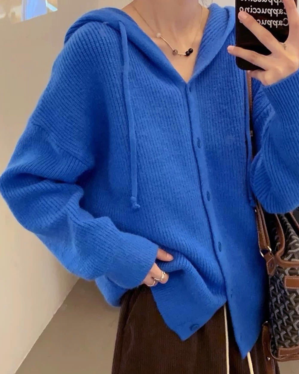 aesthetic knit hoodie boogzel clothing