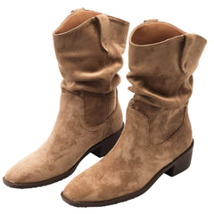 aesthetic mid calf boots boogzel clothing