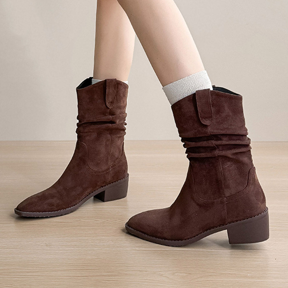 aesthetic mid calf boots boogzel clothing