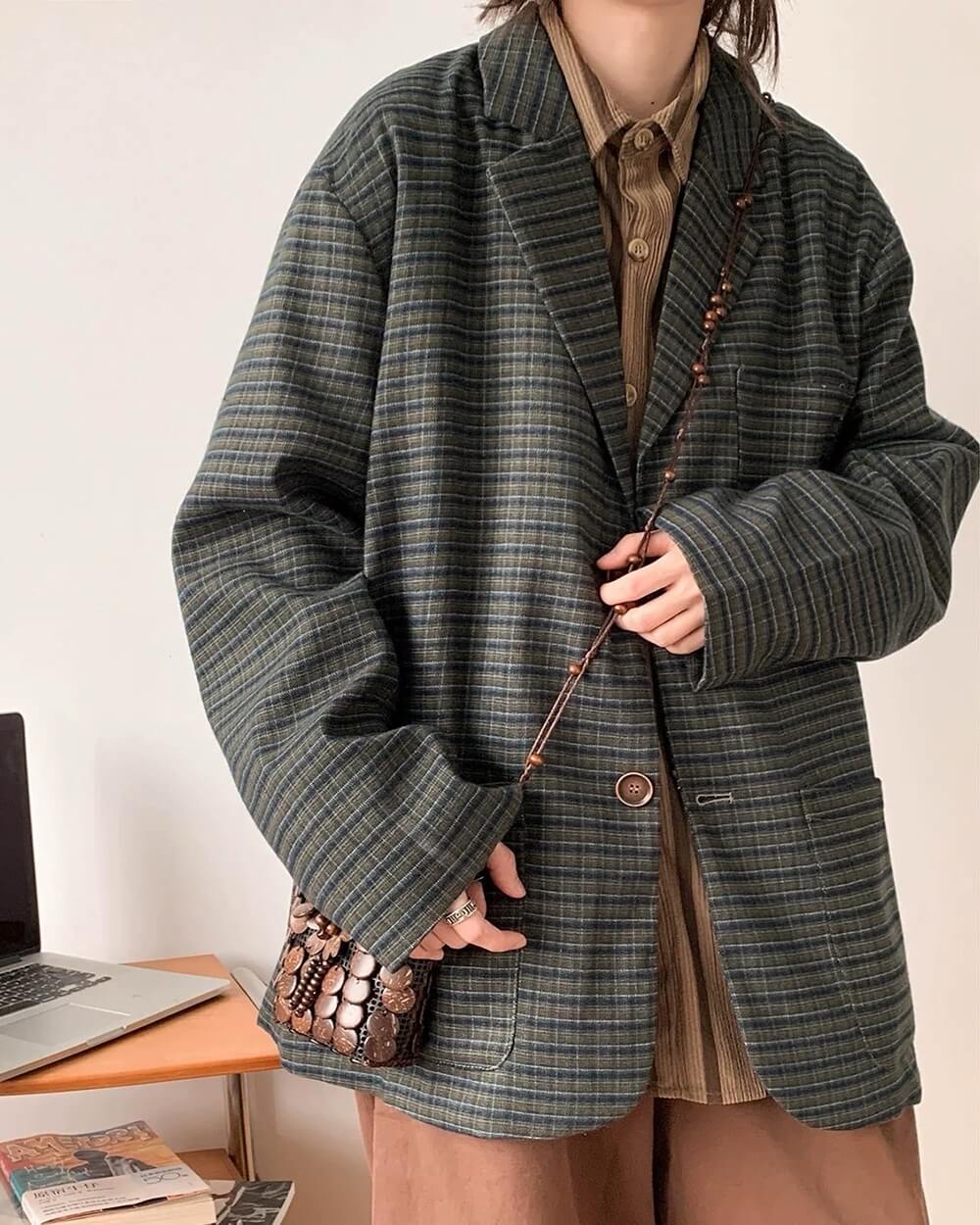 aesthetic oversized blazer jacket boogzel clothing
