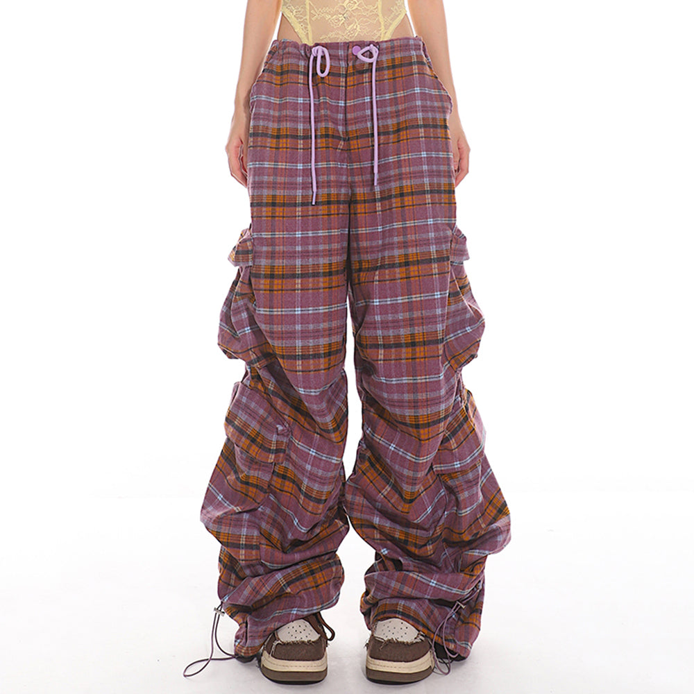 aesthetic plaid cargo pants boogzel clothing