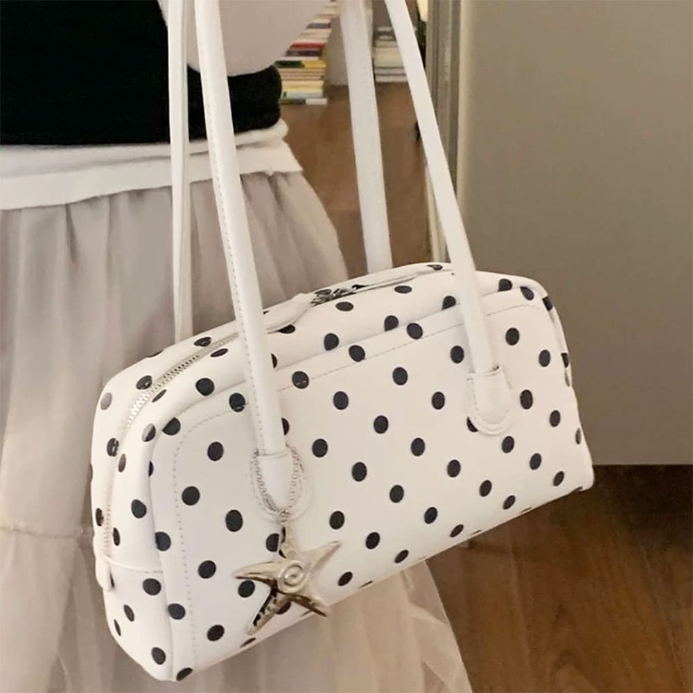 aesthetic polka dot shoulder bag boogzel clothing