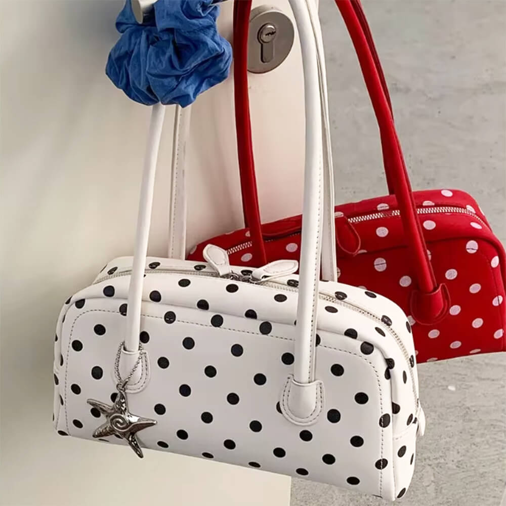 aesthetic polka dot shoulder bag boogzel clothing
