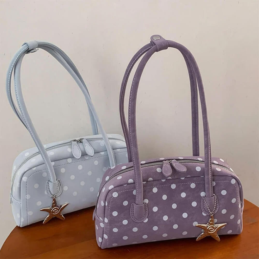 aesthetic polka dot shoulder bag boogzel clothing