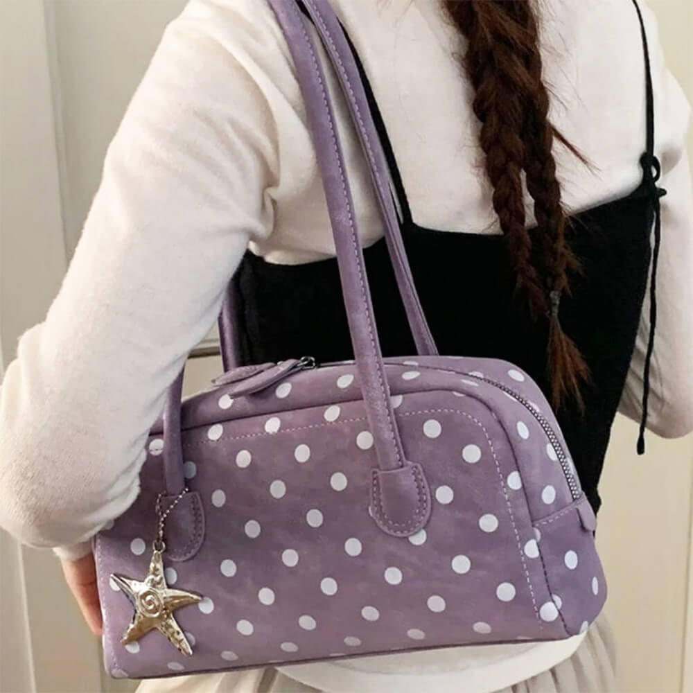 aesthetic polka dot shoulder bag boogzel clothing