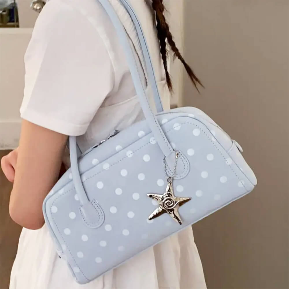 aesthetic polka dot shoulder bag boogzel clothing