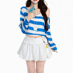 aesthetic striped long sleeve top boogzel clothing
