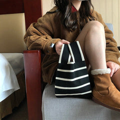 aesthetic striped mini handbag boogzel clothing